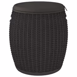 vidaXL 4-in-1 Garden Storage Box Storage Case Garden Bin Black Polypropylene - Additional view 4