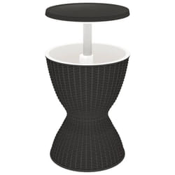 vidaXL 3-in-1 Ice Cooler Table Patio Cool Bar Outdoor Cool Box Polypropylene - black