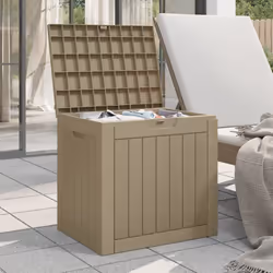 vidaXL Garden Storage Box Patio Blanket Box Outdoor Tool Chest Polypropylene - brown
