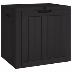 vidaXL Garden Storage Box Patio Blanket Box Outdoor Tool Chest Polypropylene - black