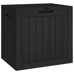 vidaXL Garden Storage Box Patio Blanket Box Outdoor Tool Chest Polypropylene - black