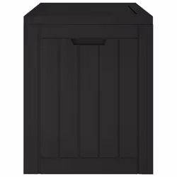 vidaXL Garden Storage Box Patio Blanket Box Outdoor Tool Chest Polypropylene - black - Additional view 5