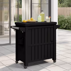 vidaXL 3-in-1 Serving Cart Drinks Trolley Tea Trolley Black Polypropylene