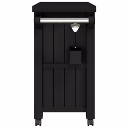 vidaXL 3-in-1 Serving Cart Drinks Trolley Tea Trolley Black Polypropylene - Additional view 4