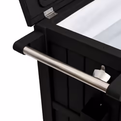 vidaXL 3-in-1 Serving Cart Drinks Trolley Tea Trolley Black Polypropylene - Additional view 6