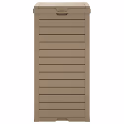 vidaXL Outdoor Garbage Bin Garbage Box Trash Can Patio Trash Bin Polypropylene - brown - Additional view 4