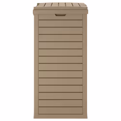 vidaXL Outdoor Garbage Bin Garbage Box Trash Can Patio Trash Bin Polypropylene - brown - Additional view 5