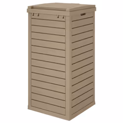 vidaXL Outdoor Garbage Bin Garbage Box Trash Can Patio Trash Bin Polypropylene - brown - Additional view 6