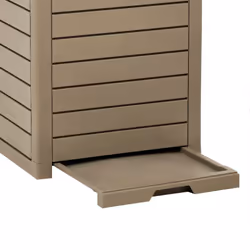 vidaXL Outdoor Garbage Bin Garbage Box Trash Can Patio Trash Bin Polypropylene - brown - Additional view 7