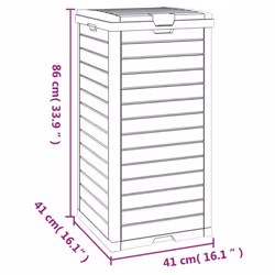 vidaXL Outdoor Garbage Bin Garbage Box Trash Can Patio Trash Bin Polypropylene - brown - Additional view 9