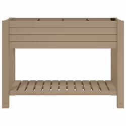 vidaXL Garden Raised Bed Outdoor Planter Pot Patio Flower Bed Polypropylene - light brown - Additional view 2