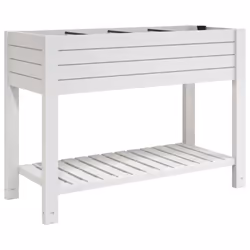 vidaXL Garden Raised Bed Outdoor Planter Pot Patio Flower Bed Polypropylene - white