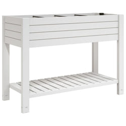 vidaXL Garden Raised Bed Outdoor Planter Pot Patio Flower Bed Polypropylene - white