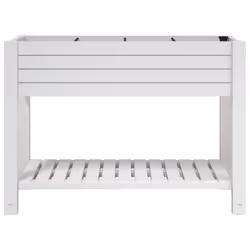 vidaXL Garden Raised Bed Outdoor Planter Pot Patio Flower Bed Polypropylene - white