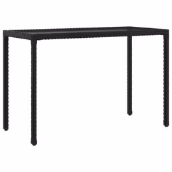 vidaXL Garden Dining Set Table Set with Cushions 6 Piece Black Poly Rattan - Additional view 5