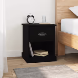 VidaXL 816130 nightstand/bedside table Black