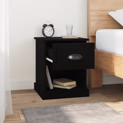 VidaXL 816130 nightstand/bedside table Black