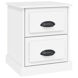 vidaXL Bedside Cabinet Side Table Nightstand Side Cabinet Engineered Wood - white, 1 pcs