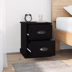 VidaXL 816146 nightstand/bedside table Black
