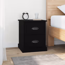 VidaXL 816147 nightstand/bedside table Black