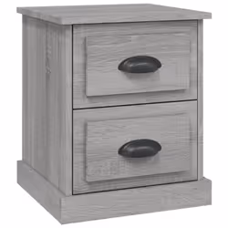 vidaXL Bedside Cabinet Side Table Nightstand Side Cabinet Engineered Wood - grey sonoma, 1 pcs