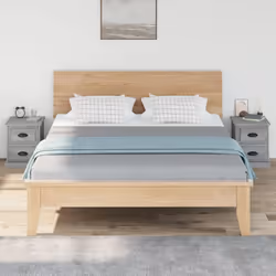 vidaXL Bedside Cabinet Side Table Nightstand Side Cabinet Engineered Wood - grey sonoma, 2 pcs