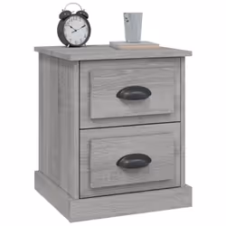 vidaXL Bedside Cabinet Side Table Nightstand Side Cabinet Engineered Wood - grey sonoma, 2 pcs - Additional view 4