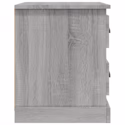 vidaXL Bedside Cabinet Side Table Nightstand Side Cabinet Engineered Wood - grey sonoma, 2 pcs - Additional view 8
