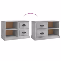 vidaXL TV Cabinet TV Stand TV Unit Media Cabinet Sideboard Engineered Wood - concrete grey, 73 x 35.5 x 47.5 cm - Additional view 8