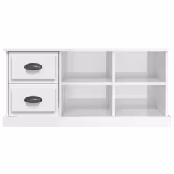 vidaXL TV Cabinet TV Stand TV Unit Media Cabinet Sideboard Engineered Wood - high gloss white, 102 x 35.5 x 47.5 cm - Additional view 5
