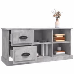 vidaXL TV Cabinet TV Stand TV Unit Media Cabinet Sideboard Engineered Wood - concrete grey, 102 x 35.5 x 47.5 cm - Additional view 4