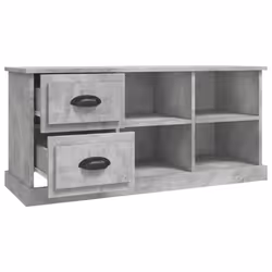 vidaXL TV Cabinet TV Stand TV Unit Media Cabinet Sideboard Engineered Wood - concrete grey, 102 x 35.5 x 47.5 cm - Additional view 6