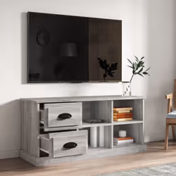 vidaXL TV Cabinet TV Stand TV Unit Media Cabinet Sideboard Engineered Wood - grey sonoma, 102 x 35.5 x 47.5 cm - Additional view 2
