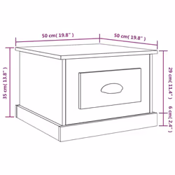 vidaXL Coffee Table Dining Table Sofa Side Dinner End Table Engineered Wood - brown oak