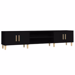 vidaXL TV Cabinet TV Stand Media Cabinet TV Unit Sideboard Engineered Wood - black