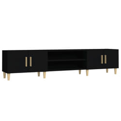 vidaXL TV Cabinet TV Stand Media Cabinet TV Unit Sideboard Engineered Wood - black