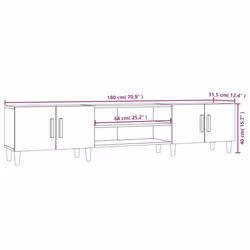 vidaXL TV Cabinet TV Stand Media Cabinet TV Unit Sideboard Engineered Wood - black - Additional view 9