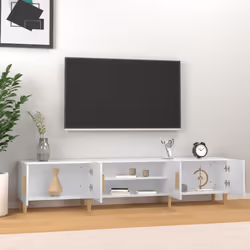vidaXL TV Cabinet TV Stand Media Cabinet TV Unit Sideboard Engineered Wood - high gloss white