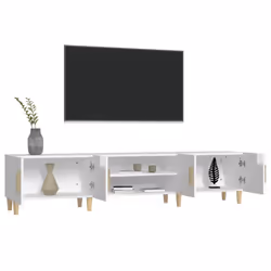 vidaXL TV Cabinet TV Stand Media Cabinet TV Unit Sideboard Engineered Wood - high gloss white - Additional view 4