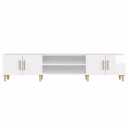 vidaXL TV Cabinet TV Stand Media Cabinet TV Unit Sideboard Engineered Wood - high gloss white - Additional view 5