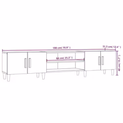 vidaXL TV Cabinet TV Stand Media Cabinet TV Unit Sideboard Engineered Wood - concrete grey