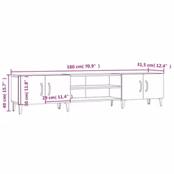 vidaXL TV Cabinet TV Stand TV Unit Media Cabinet Sideboard Engineered Wood - white