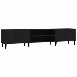 vidaXL TV Cabinet TV Stand TV Unit Media Cabinet Sideboard Engineered Wood - black