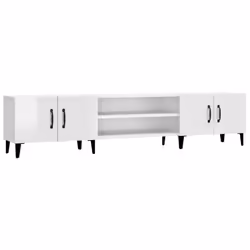 vidaXL TV Cabinet TV Stand TV Unit Media Cabinet Sideboard Engineered Wood - high gloss white