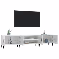 vidaXL TV Cabinet TV Stand TV Unit Media Cabinet Sideboard Engineered Wood - high gloss white - Additional view 4