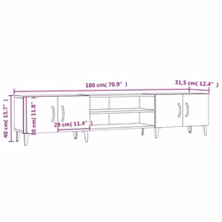 vidaXL TV Cabinet TV Stand TV Unit Media Cabinet Sideboard Engineered Wood - concrete grey