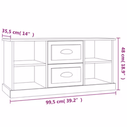 vidaXL TV Cabinet TV Stand TV Unit Media Cabinet Sideboard Engineered Wood - concrete grey