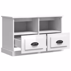 vidaXL TV Cabinet TV Stand TV Unit Media Cabinet Sideboard Engineered Wood - high gloss white - Additional view 5