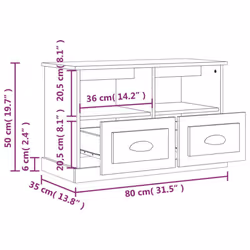 vidaXL TV Cabinet TV Stand TV Unit Media Cabinet Sideboard Engineered Wood - concrete grey - Additional view 8