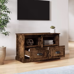 vidaXL TV Cabinet TV Stand TV Unit Media Cabinet Sideboard Engineered Wood - smoked oak